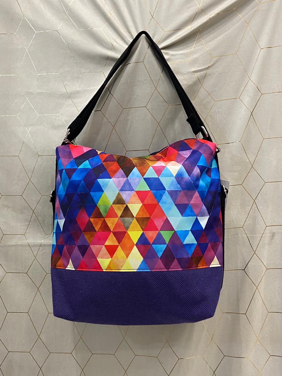 Borsa Zaino Flo Viola Pixel