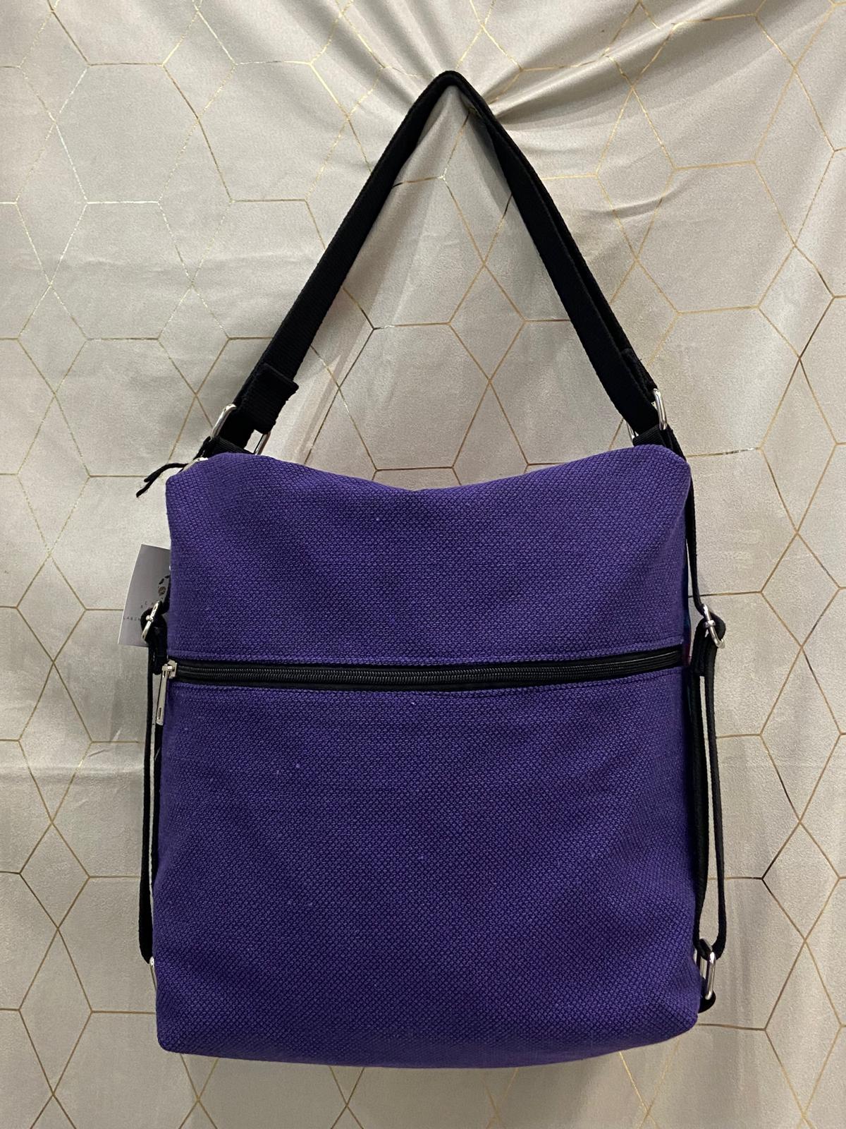 Borsa Zaino Flo Viola Pixel