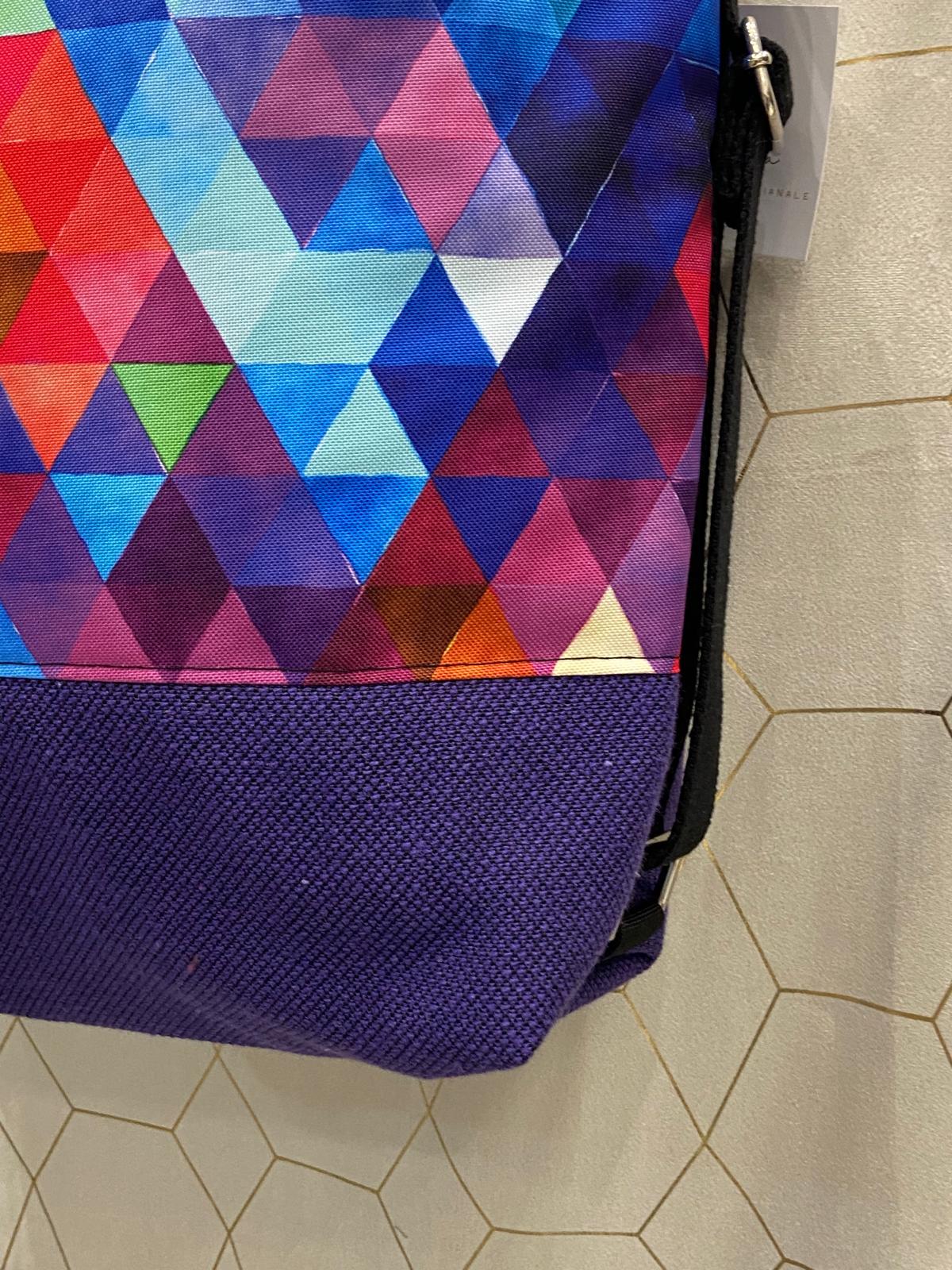 Borsa Zaino Flo Viola Pixel