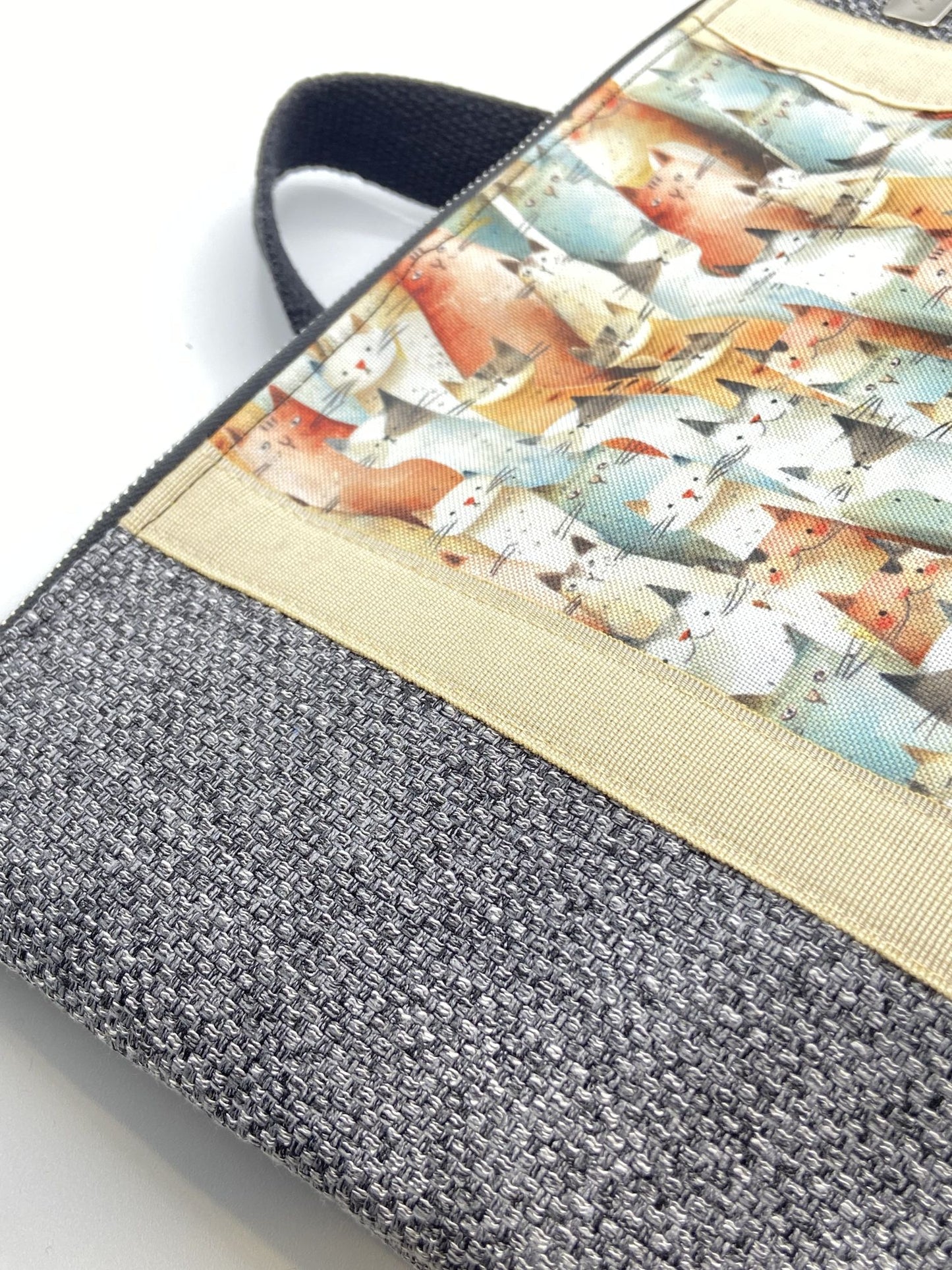 Borsa zaino Zena grigio gattini