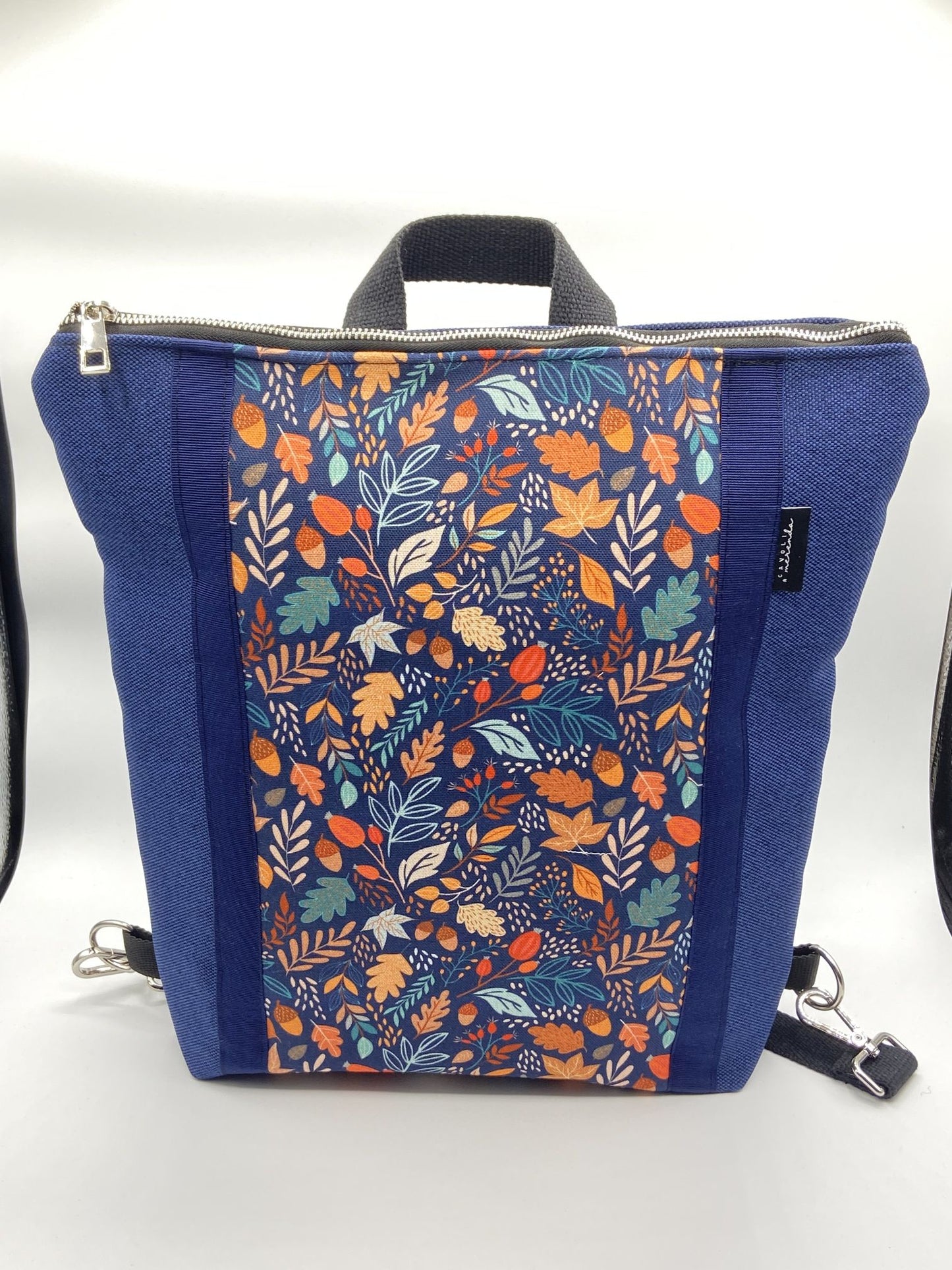 Borsa zaino Zena fantasia ghiande e foglie