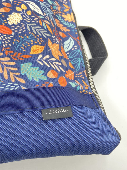 Borsa zaino Zena fantasia ghiande e foglie