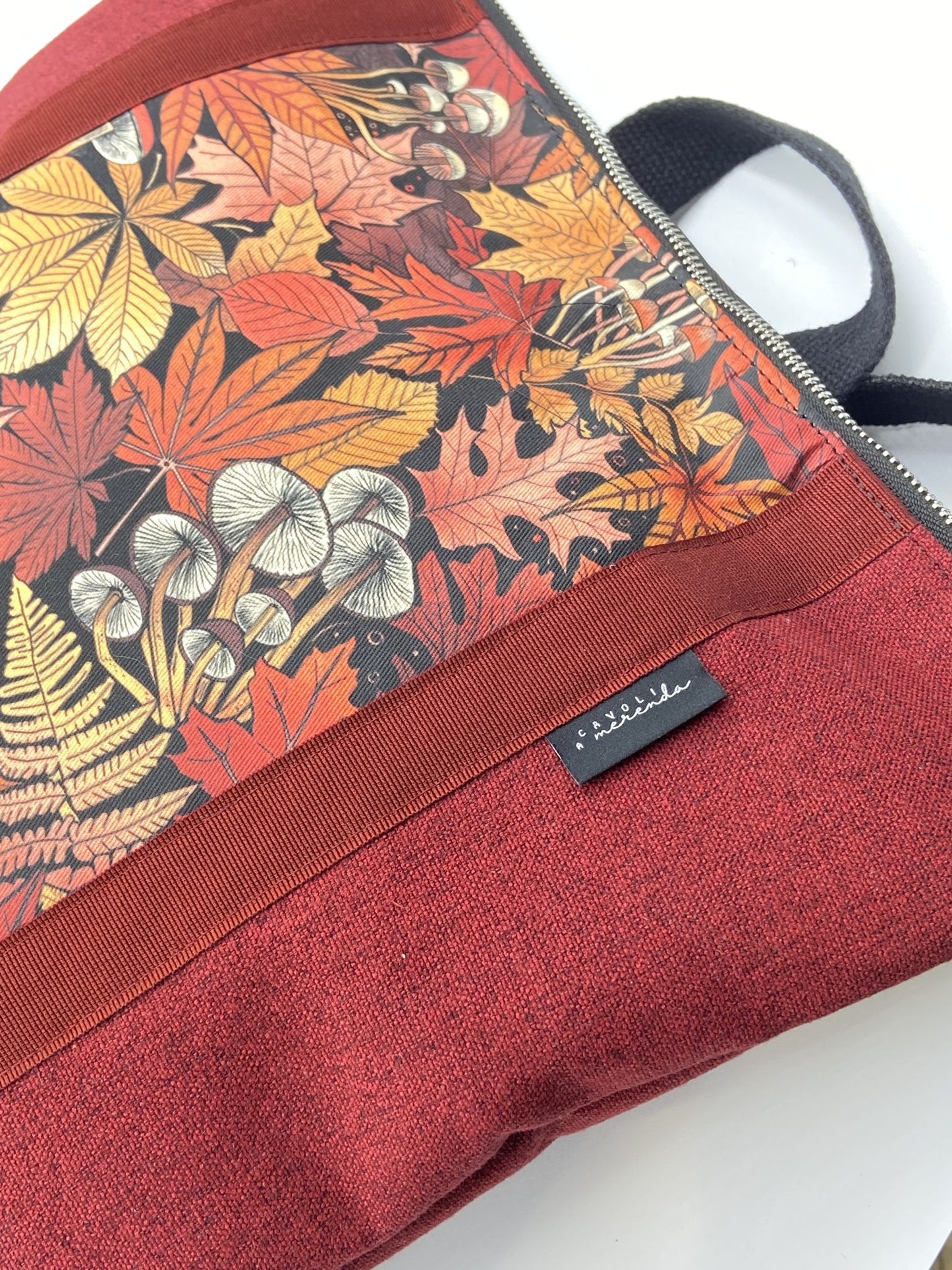 Orange mosaic Zena backpack bag