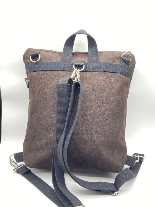 Borsa zaino Zena marrone foglie autunnali