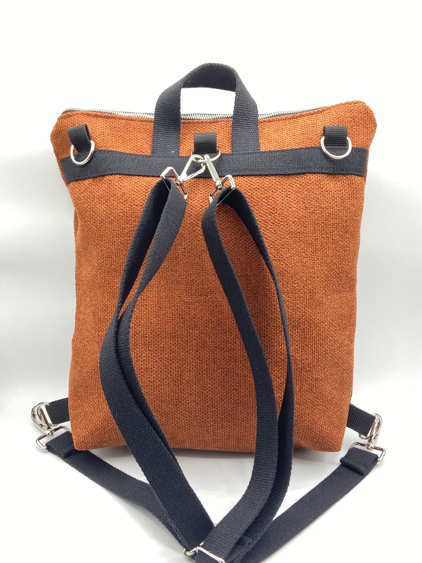 Orange mosaic Zena backpack bag