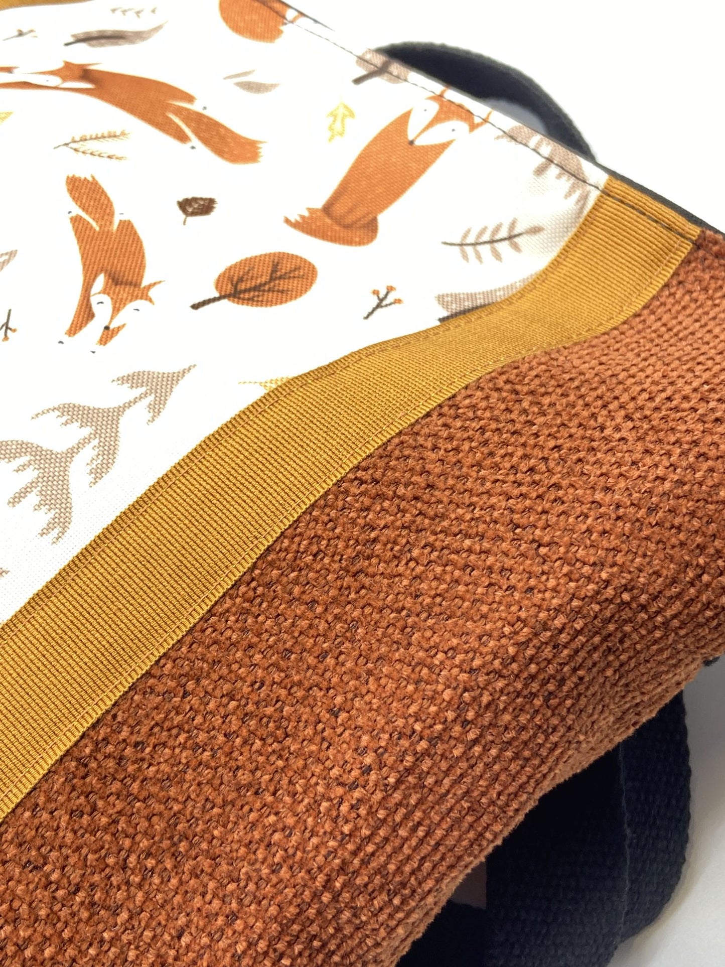 Orange mosaic Zena backpack bag