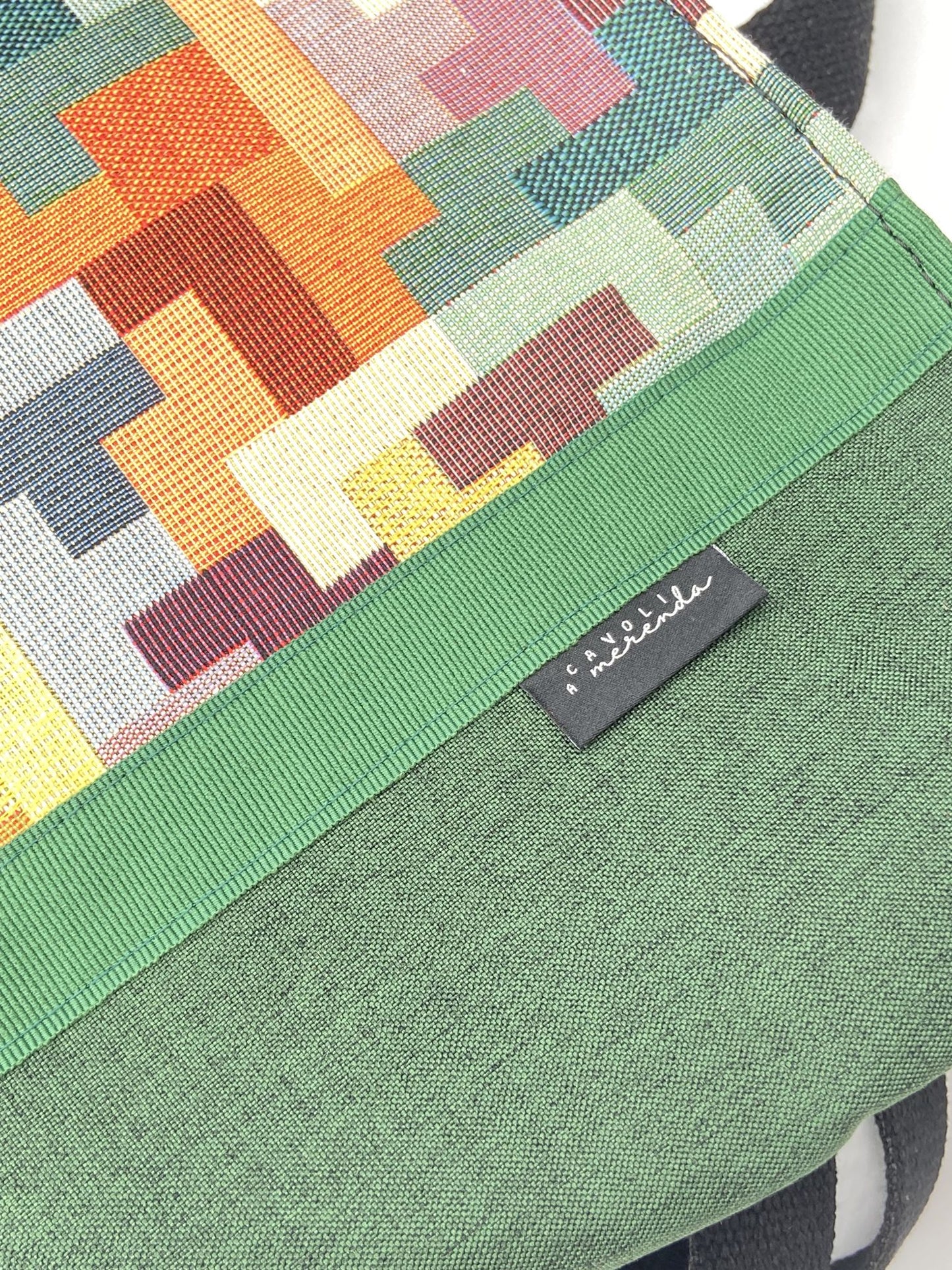 Borsa zaino Zena verde Tetris