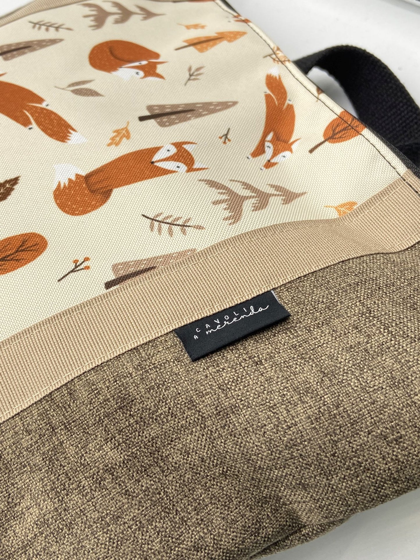 Orange mosaic Zena backpack bag