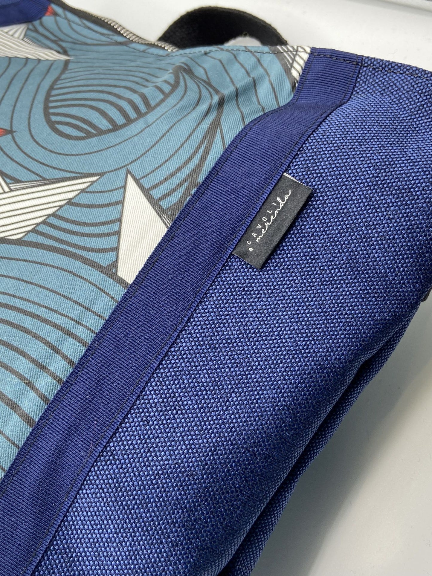 Borsa zaino Zena barchette blu