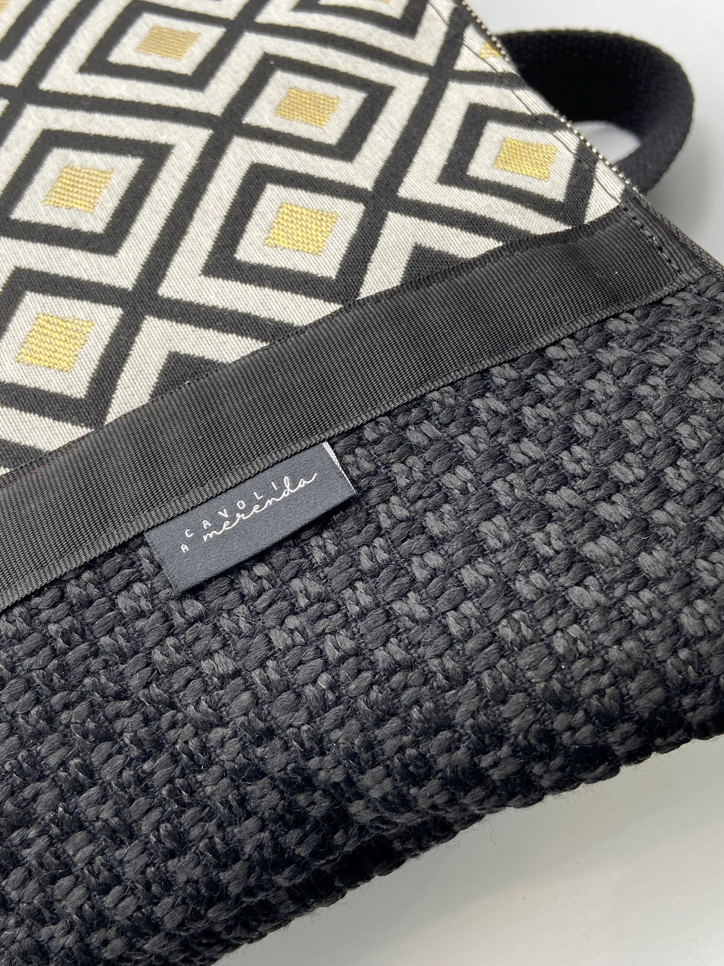 Borsa zaino Zena rombi dorati