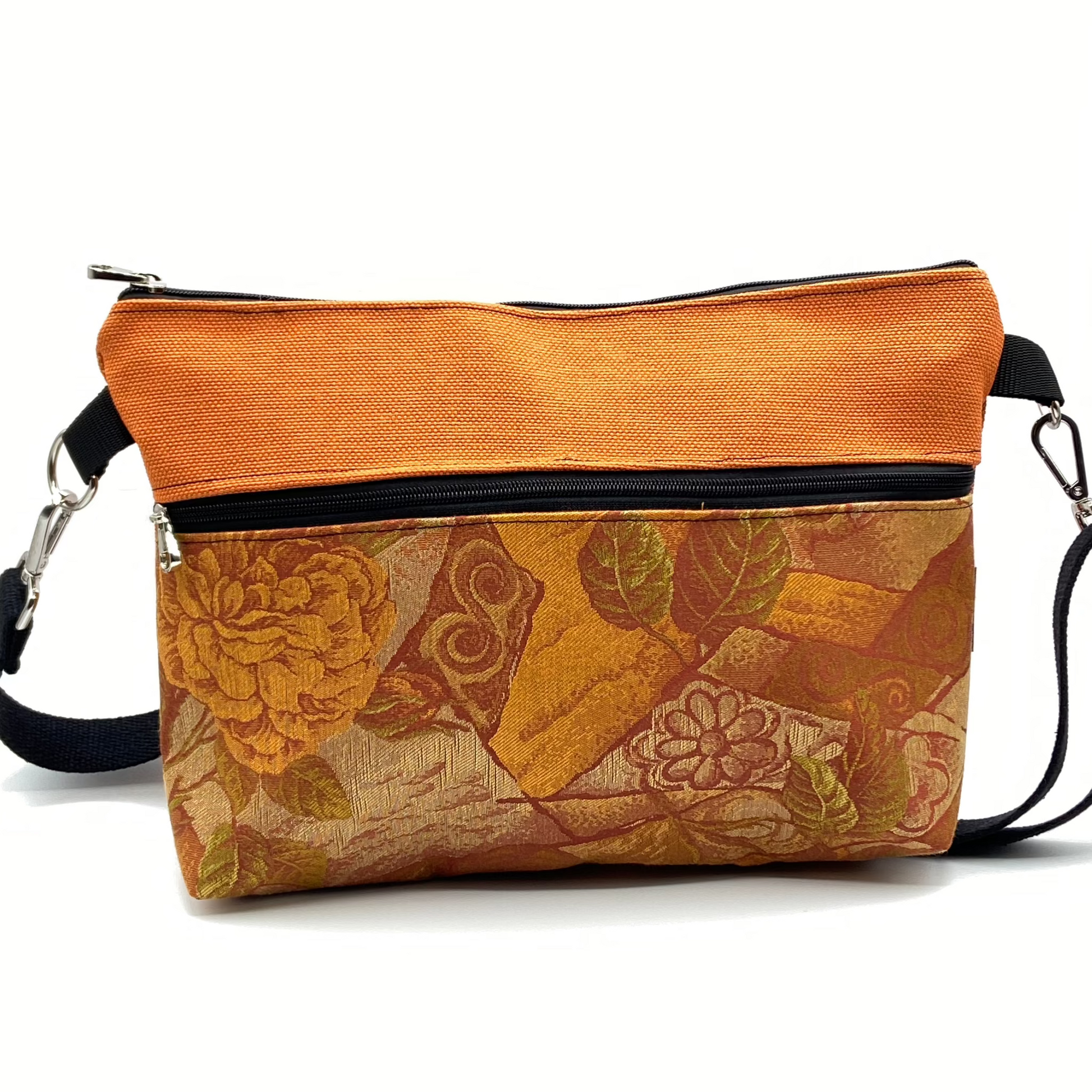 Tracolla Lizzie Maxi fiori arancione - Cavoli a Merenda