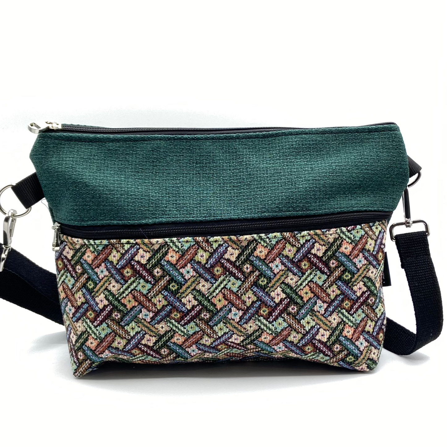 Tracolla Lizzie Maxi intreccio verde - Cavoli a Merenda