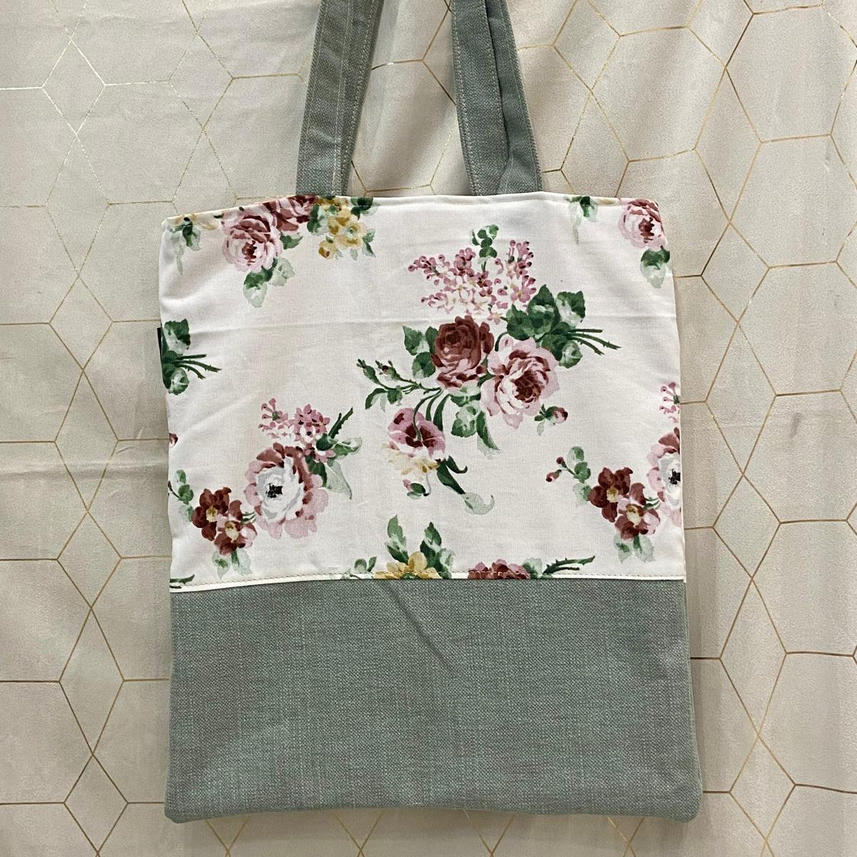 Tote Bag verde rose