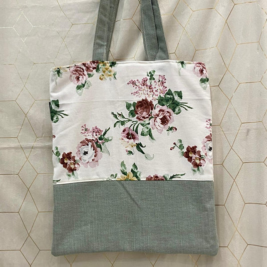 Tote Bag verde rose
