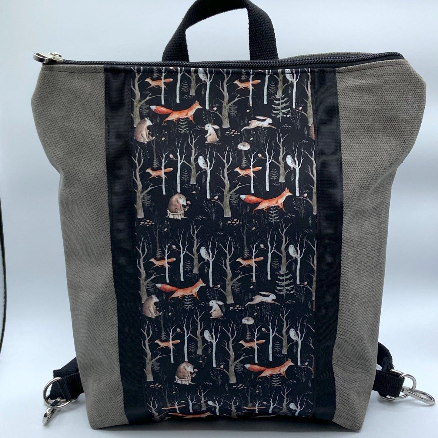 Orangefarbene Zena-Rucksacktasche mit Mosaikmuster