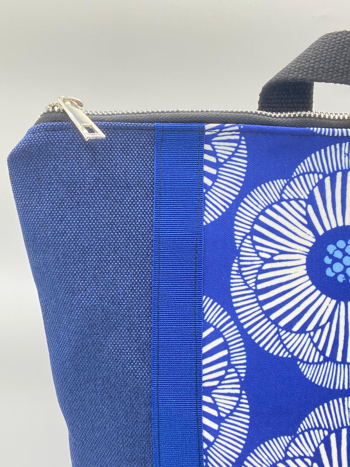 Borsa zaino Zena Blu Fiori