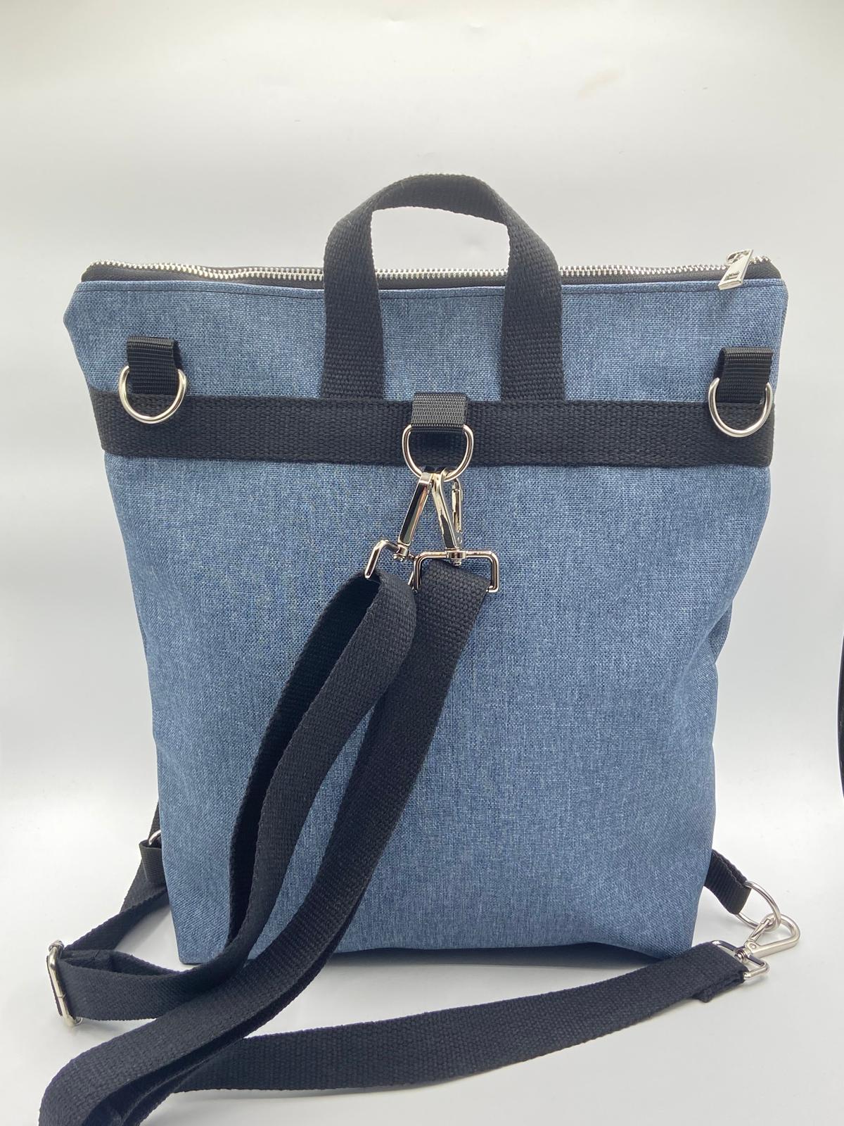 Borsa zaino Zena grigia farfalle